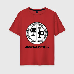 Женская футболка хлопок Oversize AMG