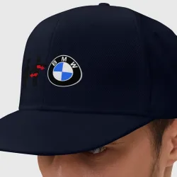 Кепка снепбек с прямым козырьком I love BMW