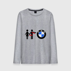 Мужской лонгслив хлопок I love BMW