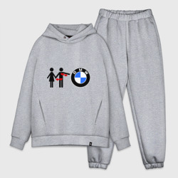 Мужской костюм oversize хлопок I love BMW