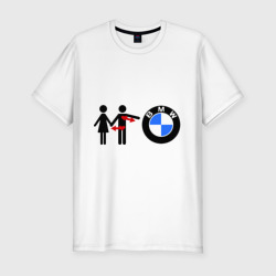 Мужская футболка хлопок Slim I love BMW