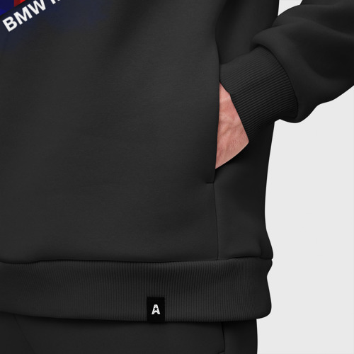 Мужской костюм oversize хлопок BMW, цвет черный - фото 6