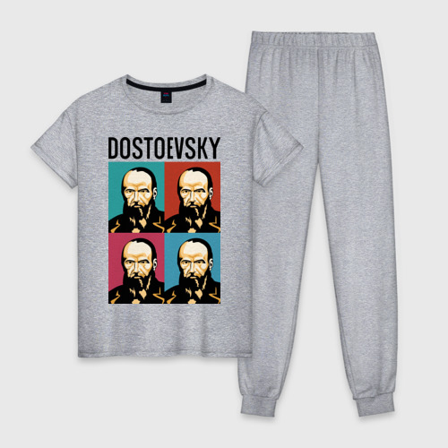 Женская пижама хлопок Достоевский, цвет меланж