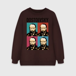 Женский свитшот oversize без начеса хлопок Достоевский