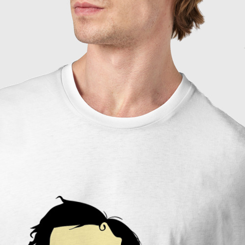 Мужская футболка хлопок Эдгар По, цвет белый - фото 6