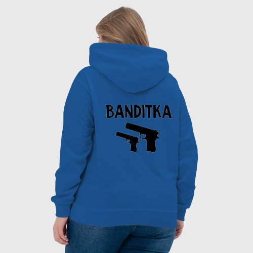 Женская толстовка хлопок Banditka, цвет синий - фото 7