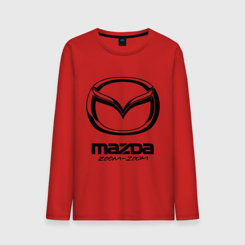 Мужской лонгслив хлопок Mazda Zoom-Zoom, цвет красный