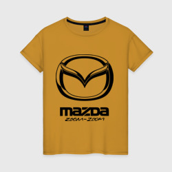 Женская футболка хлопок Mazda Zoom-Zoom