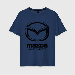 Женская футболка хлопок Oversize Mazda Zoom-Zoom