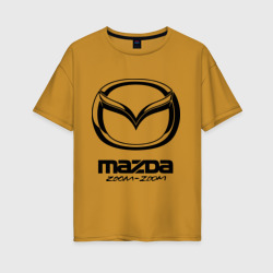 Женская футболка хлопок Oversize Mazda Zoom-Zoom