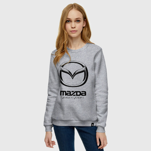 Женский свитшот хлопок Mazda Zoom-Zoom, цвет меланж - фото 3