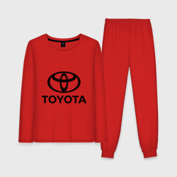 Женская пижама с лонгсливом хлопок Toyota Logo