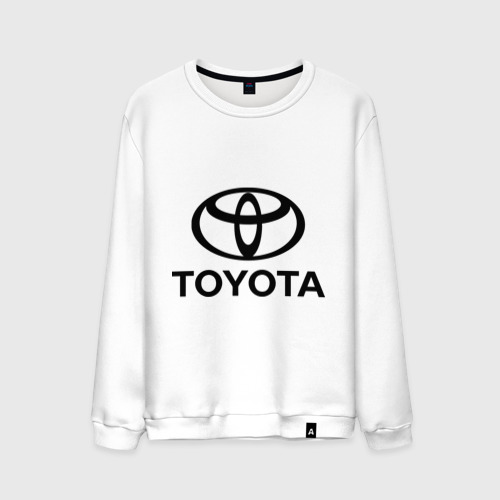 Мужской свитшот хлопок Toyota Logo, цвет белый