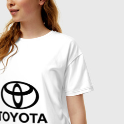 Женская футболка хлопок Oversize Toyota Logo - фото 2