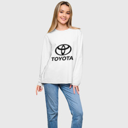 Женский лонгслив oversize хлопок Toyota Logo - фото 2