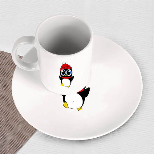 Набор: тарелка + кружка Пингвин - фото 3