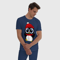Мужская пижама хлопок Пингвин - фото 2