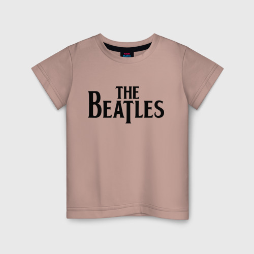 Детская футболка хлопок The Beatles, цвет пыльно-розовый