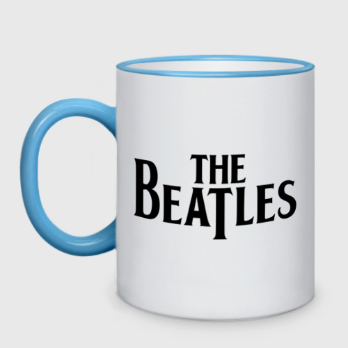 Кружка двухцветная The Beatles, цвет Кант небесно-голубой