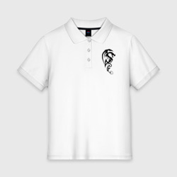 Женское поло хлопок Дракон стильный трайбл