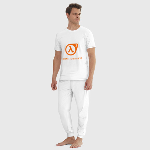 Мужская пижама хлопок Half-Life 3 4, цвет белый - фото 5