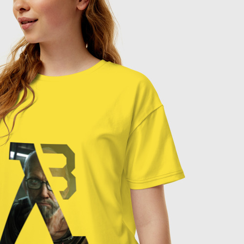 Женская футболка хлопок Oversize с принтом Half-Life 3 5, фото на моделе #1