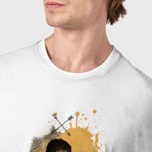 Мужская футболка хлопок Себастьян (Баш), цвет белый - фото 6