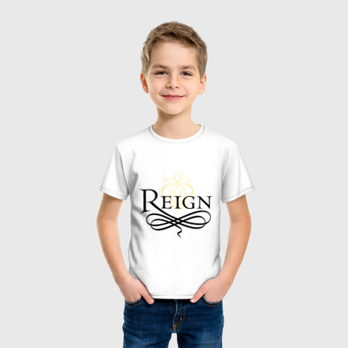 Детская футболка хлопок Лого Царство, цвет белый - фото 3