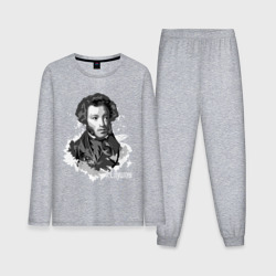 Мужская пижама с лонгсливом хлопок Пушкин