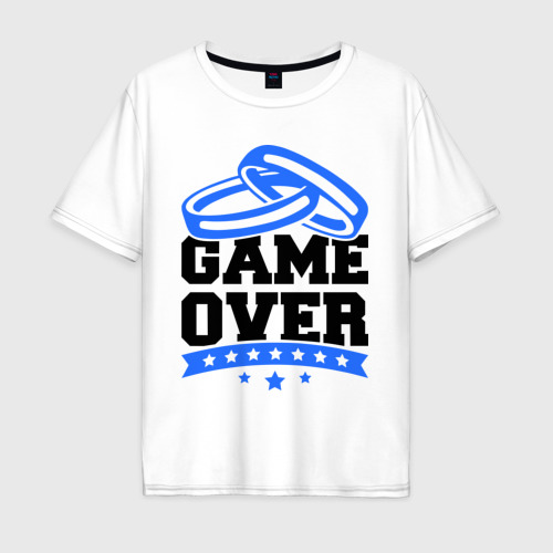 Мужская футболка хлопок Oversize Game over Свадьба