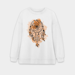 Женский свитшот oversize без начеса хлопок Ловец снов