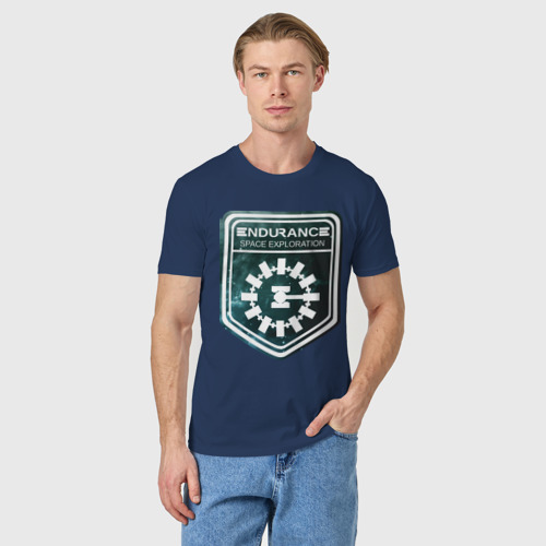 Мужская футболка хлопок Endurance, цвет темно-синий - фото 3