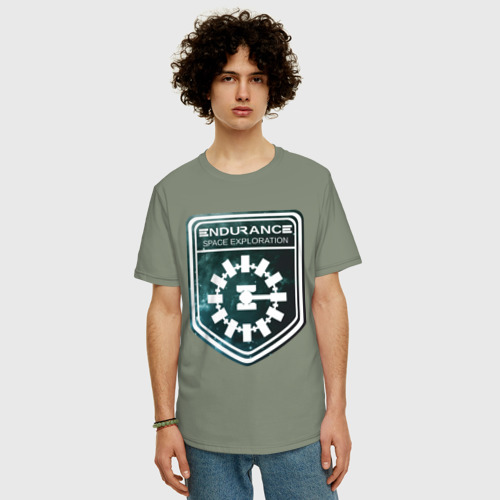 Мужская футболка хлопок Oversize Endurance, цвет авокадо - фото 3