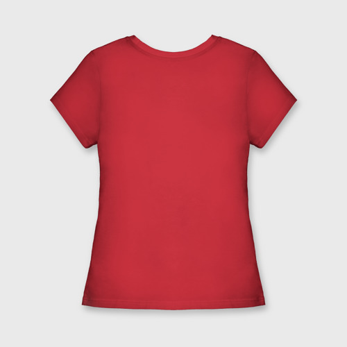 Женская футболка хлопок Slim Бесконечный космос, цвет красный - фото 2