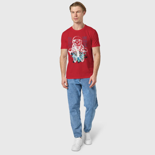 Мужская футболка хлопок Бесконечный космос, цвет красный - фото 5