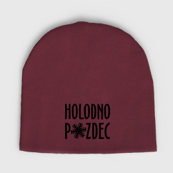 Holodno pzdc – Женская шапка демисезонная с принтом купить