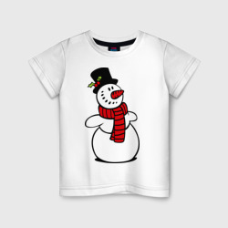Детская футболка хлопок Весёлый снеговик