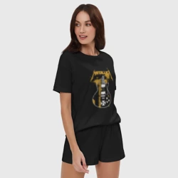 Женская пижама с шортиками хлопок Металлика - фото 2