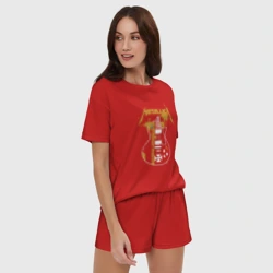 Женская пижама с шортиками хлопок Металлика - фото 2