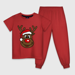 Детская пижама хлопок Рождественский олень