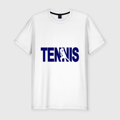 Мужская футболка хлопок Slim Tennis, цвет белый