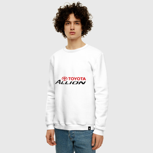Мужской свитшот хлопок Toyota Allion, цвет белый - фото 3