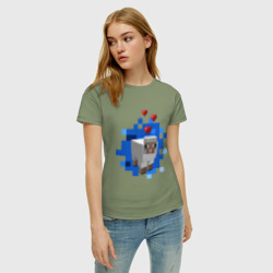 Женская футболка хлопок Minecraft sheep - фото 2