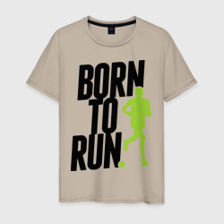 Мужская футболка хлопок Рожден для бега