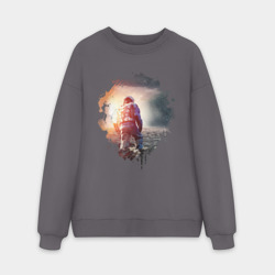 Мужской свитшот oversize без начеса хлопок Interstellar