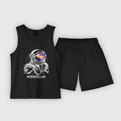 Детская пижама с шортами хлопок Космонавт