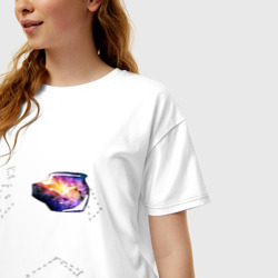 Женская футболка хлопок Oversize Космонавт - фото 2