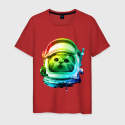 Мужская футболка хлопок Кот космонавт