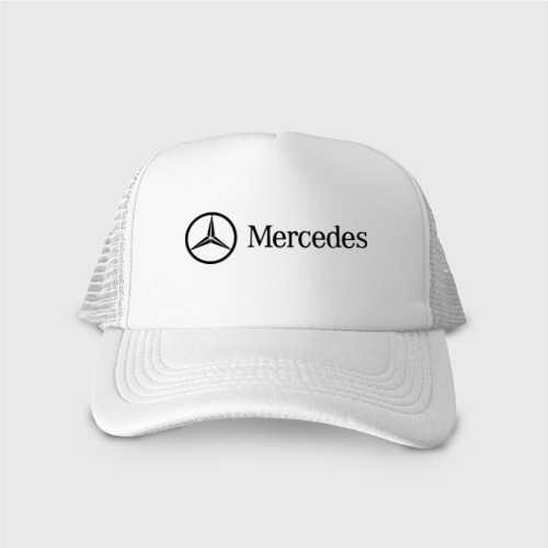 Кепка тракер с сеткой Mercedes Logo, цвет белый