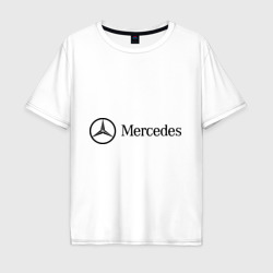 Мужская футболка хлопок Oversize Mercedes Logo